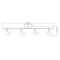 Afx Metro LED Fixed Rail - Satin Nickel MTRF4450L30SN - alternate 3